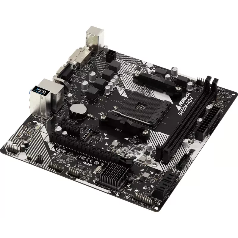 Moederbord ASRock B450M-HDV R4.0 AMD B450 Socket AM4 micro ATX