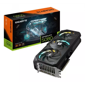 GIGABYTE videokaart GeForce RTX 5080 16GB GDDR7, PCIe 5.0, 28000 MHz, 256-bit, 3x DisplayPort 2.1b + HDMI 2.1b, WINDFORCE met 3 ventilatoren