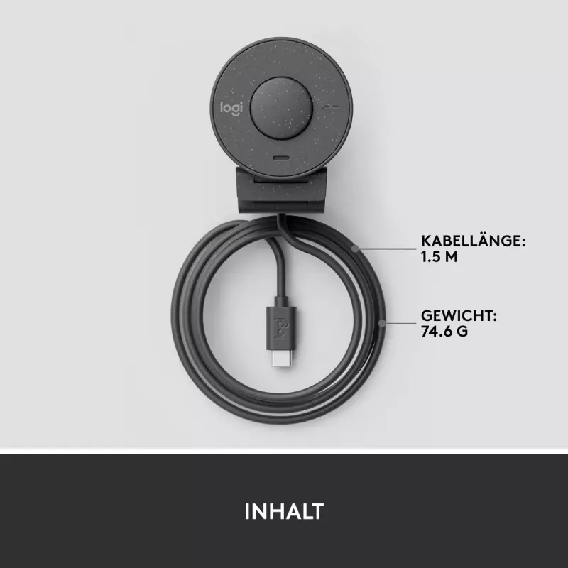 LOGITECH Brio 300 Full HD webcam - grafiet
