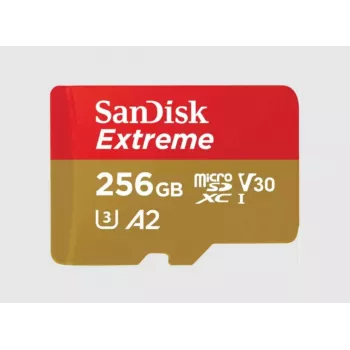 MicroSDXC-flashgeheugenkaart SANDISK SDSQXAV-256G-GN6MA 256 GB UHS-I U3 V30 190 MB/s lezen 130 MB/s schrijven rood
