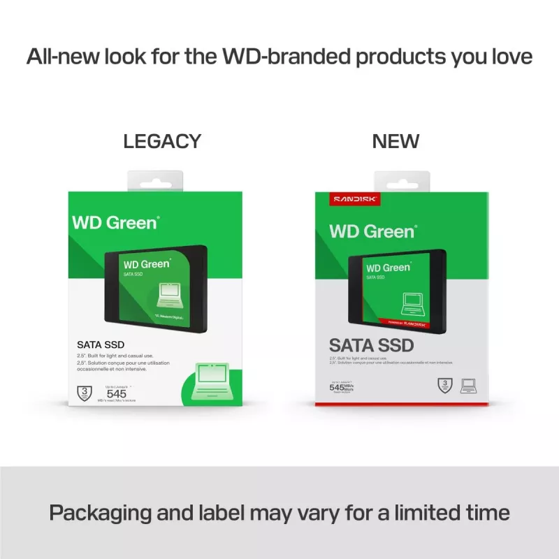 WESTERN DIGITAL SSD - WD Green - 1 TB - SATA 6 Gb/s - 2,5 inch/7 mm behuizing