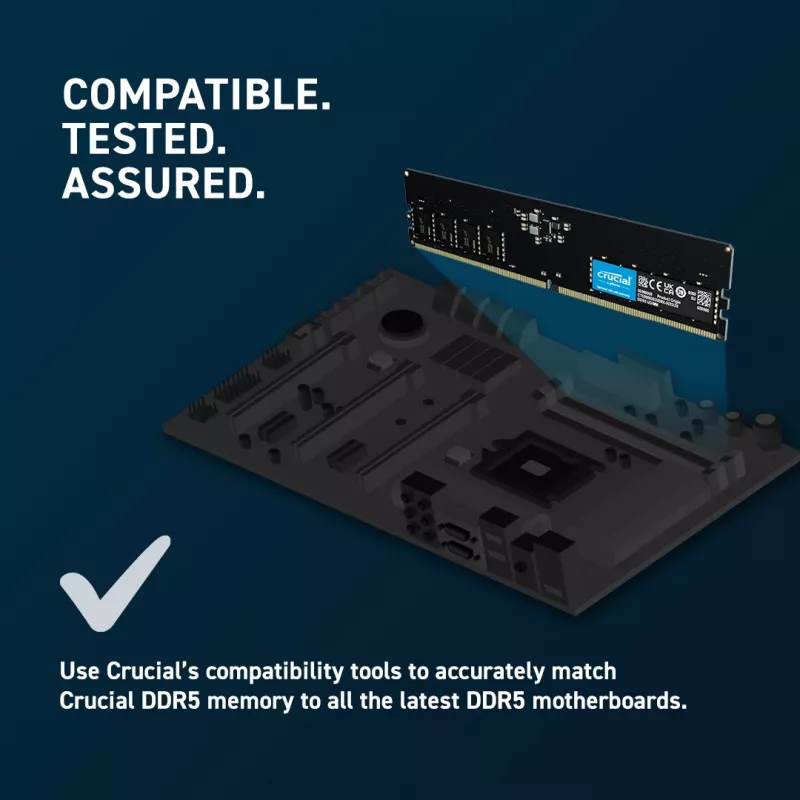 16 GB Crucial DIMM 5600 (2x 8 GB) dualkit (zwart, CT2K8G56C46U5, INTEL XMP, AMD EXPO)