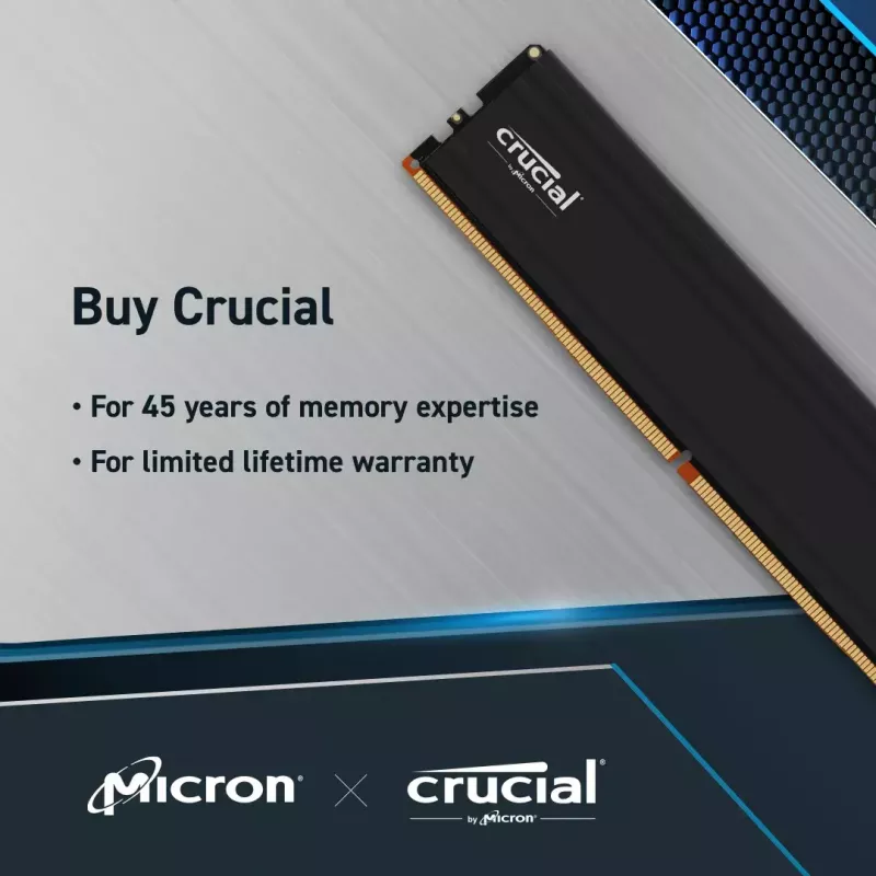 Crucial Pro CP32G56C46U5 geheugenmodule 32 GB 1 x 32 GB DDR5 288-pin DIMM