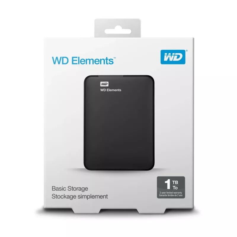 Externe harde schijf Western Digital 1TB 2,5 inch USB 3.2 Gen 1 WDBUZG0010BBK-WESN