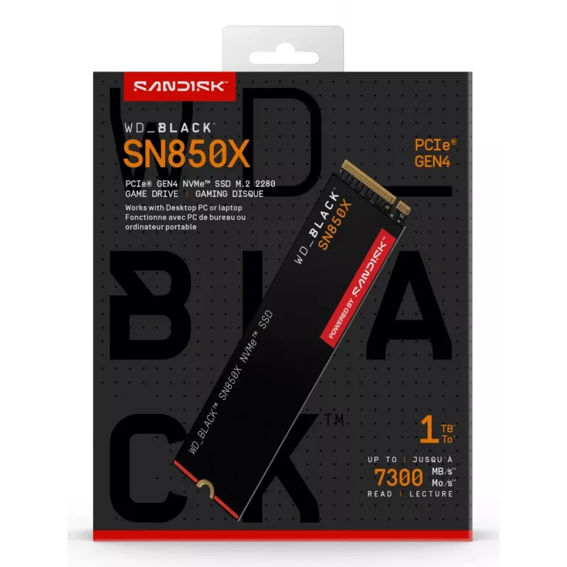 WESTERN DIGITAL SSD - WD_Black SN850X - 1TB - Pci-e Gen4 x4 - M.2 2280