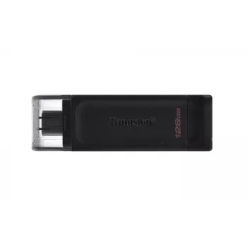 Kingston Technology DataTraveler 128GB USB-C 3.2 Gen 1 70, 128 GB, USB Type-C, 3.2 Gen 1 (3.1 Gen 1), kapje, 7 g, zwart