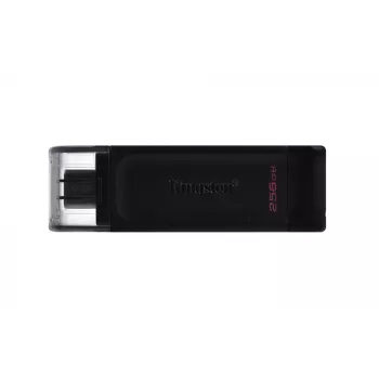 Kingston Technology DataTraveler 256GB USB-C 3.2 Gen 1 70, 256 GB, USB Type-C, 3.2 Gen 1 (3.1 Gen 1), cap, 7 g, zwart