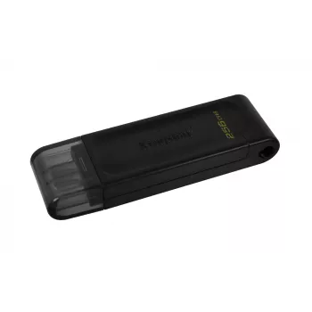 Kingston Technology DataTraveler 256GB USB-C 3.2 Gen 1 70, 256 GB, USB Type-C, 3.2 Gen 1 (3.1 Gen 1), cap, 7 g, zwart