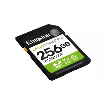 SDXC-geheugenkaart KINGSTON Canvas Select Plus Gen3 256GB SD UHS-I 150MB/s C10 U1 V10