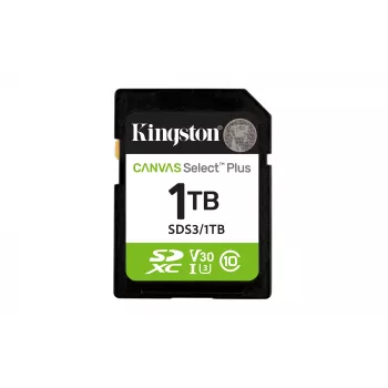SD-geheugenkaart KINGSTON Canvas Select Plus Gen3 1TB SDXC UHS-I V30 U3 Class 10, 150 MB/s