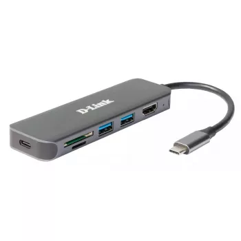 D-Link 6-in-1 USB-C Hub met HDMI/kaartlezer/Power Delivery
