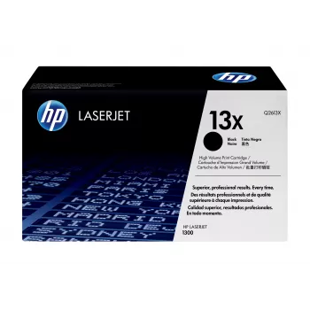HP 13X High Yield Zwart Originele LaserJet-tonercartridge, 4000 pagina's, Zwart, 1 stk.