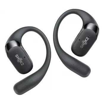 Headset JLAB AUDIO SHOKZ OpenFit 2 — botgeleiding, draadloos, open-ear met oorhaak, Zwart