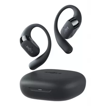 Headset JLAB AUDIO SHOKZ OpenFit 2 — botgeleiding, draadloos, open-ear met oorhaak, Zwart