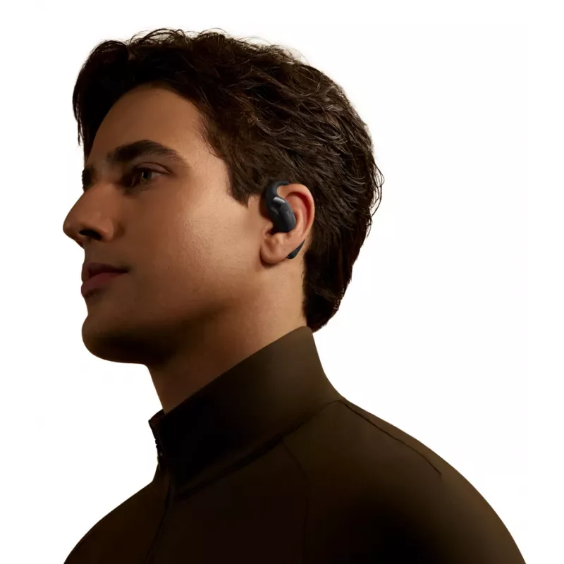 Shokz OpenFit 2 draadloze open-ear hoofdtelefoon, zwart