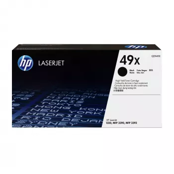 HP 49X High Yield Zwart Originele LaserJet-tonercartridge, 6000 pagina's, Zwart, 1 stuk