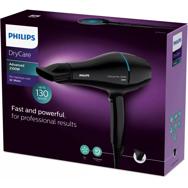 Haardroger Philips DryCare BHD272/00 2100 W zwart