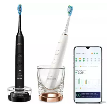 Tandenborstel Philips HX9914/57 DiamondClean 9000 2-pack zwart/wit