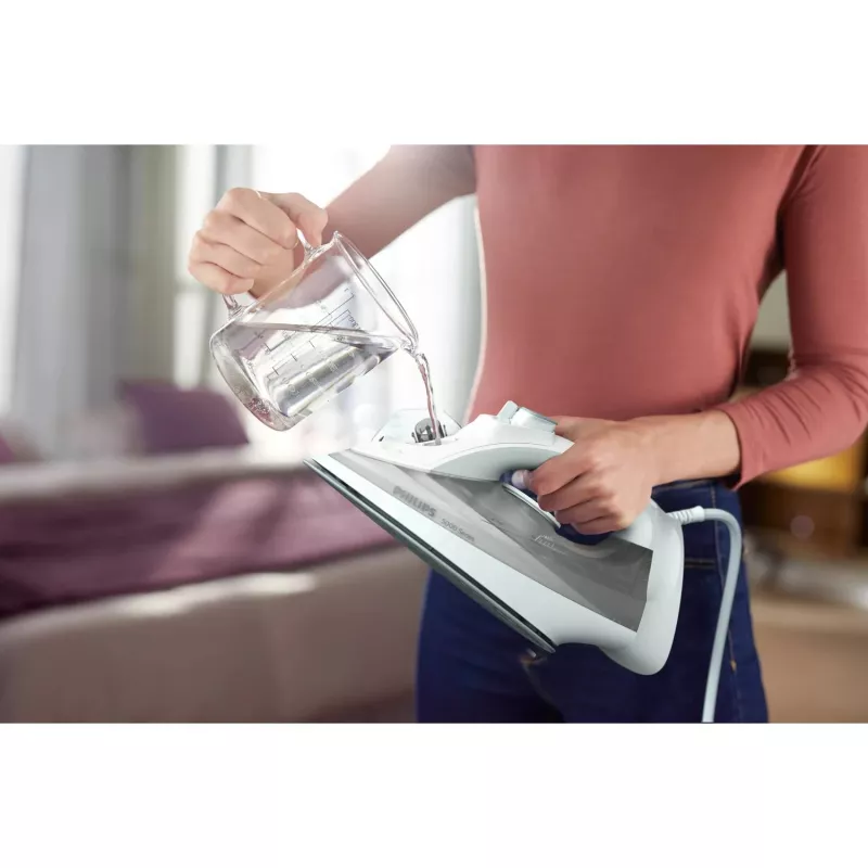Philips 5000 Serie DST5010/10 strijkijzer stoomstrijkijzer SteamGlide Plus zoolplaat 2400 W grijs, wit
