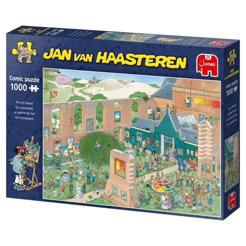 Jan van Haasteren De Kunstmarkt 1000 stukjes, 1000 stuks, comics, 12 jaar