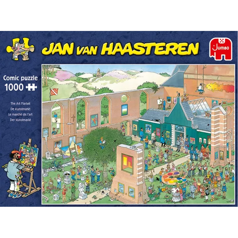 Jan van Haasteren De Kunstmarkt 1000 stukjes, 1000 stuks, comics, 12 jaar