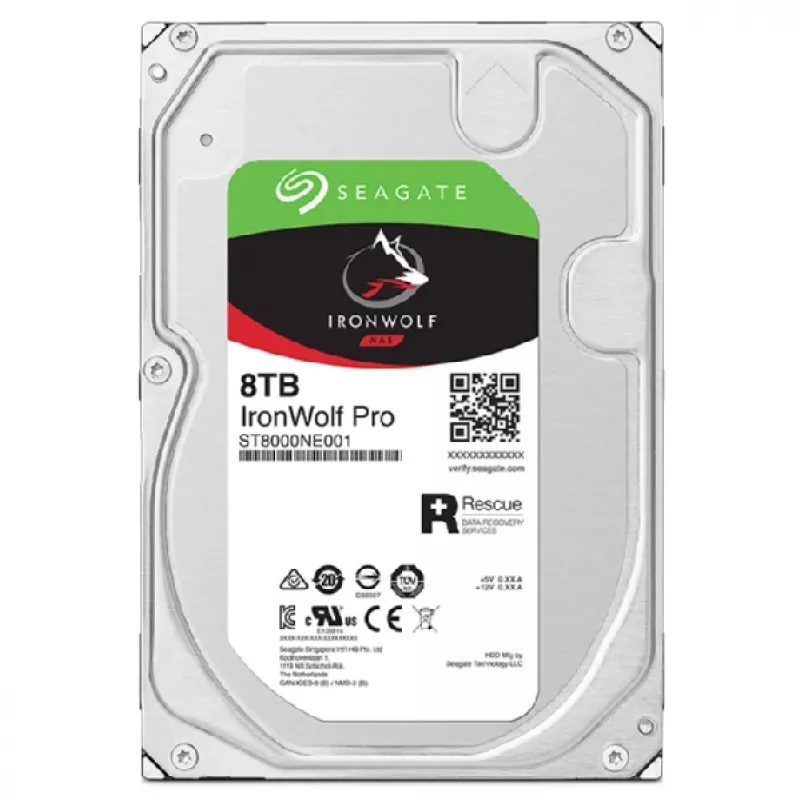 Seagate IronWolf Pro ST8000NT001 interne harde schijf 8 TB 7200 rpm 256 MB 3.5 inch Serial ATA III