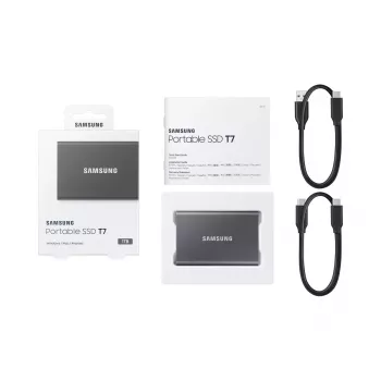Samsung Portable SSD T7 1 TB USB Type-C 3.2 Gen 2 (3.1 Gen 2) grijs