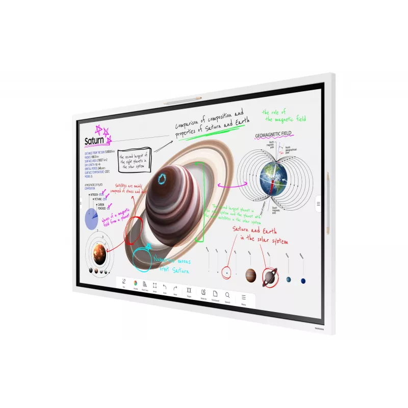 Samsung WM55B interactief whiteboard 139,7 cm (55 inch) 3840 x 2160 pixels touchscreen grijs, wit