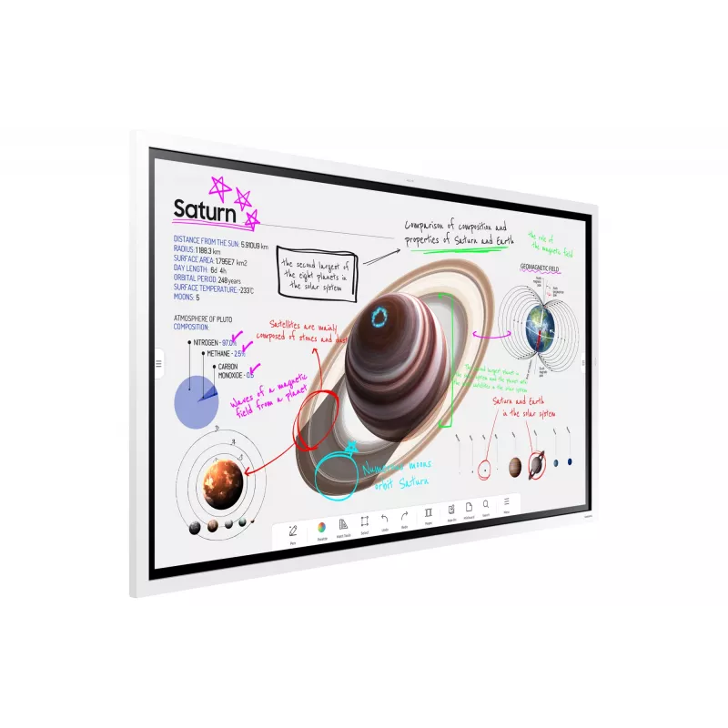 Samsung WM55B interactief whiteboard 139,7 cm (55 inch) 3840 x 2160 pixels touchscreen grijs, wit