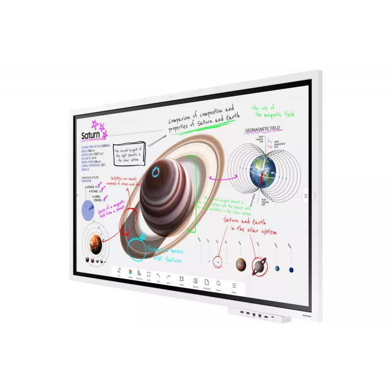 Samsung WM55B interactief whiteboard 139,7 cm (55 inch) 3840 x 2160 pixels touchscreen grijs, wit