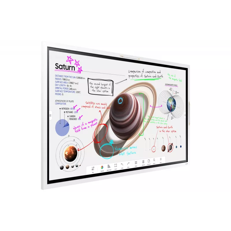 Samsung WM55B interactief whiteboard 139,7 cm (55 inch) 3840 x 2160 pixels touchscreen grijs, wit