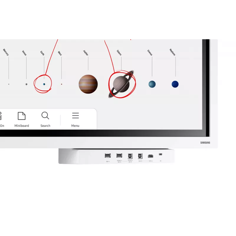 Samsung WM55B interactief whiteboard 139,7 cm (55 inch) 3840 x 2160 pixels touchscreen grijs, wit