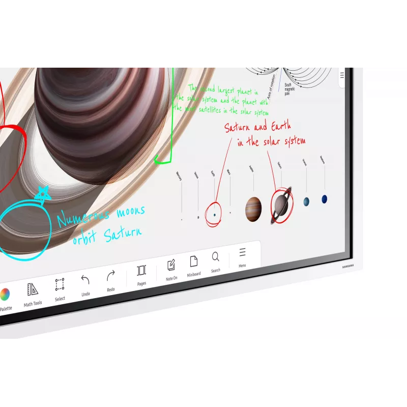 Samsung WM65B interactief whiteboard 165,1 cm (65 inch) 3840 x 2160 pixels touchscreen grijs, wit