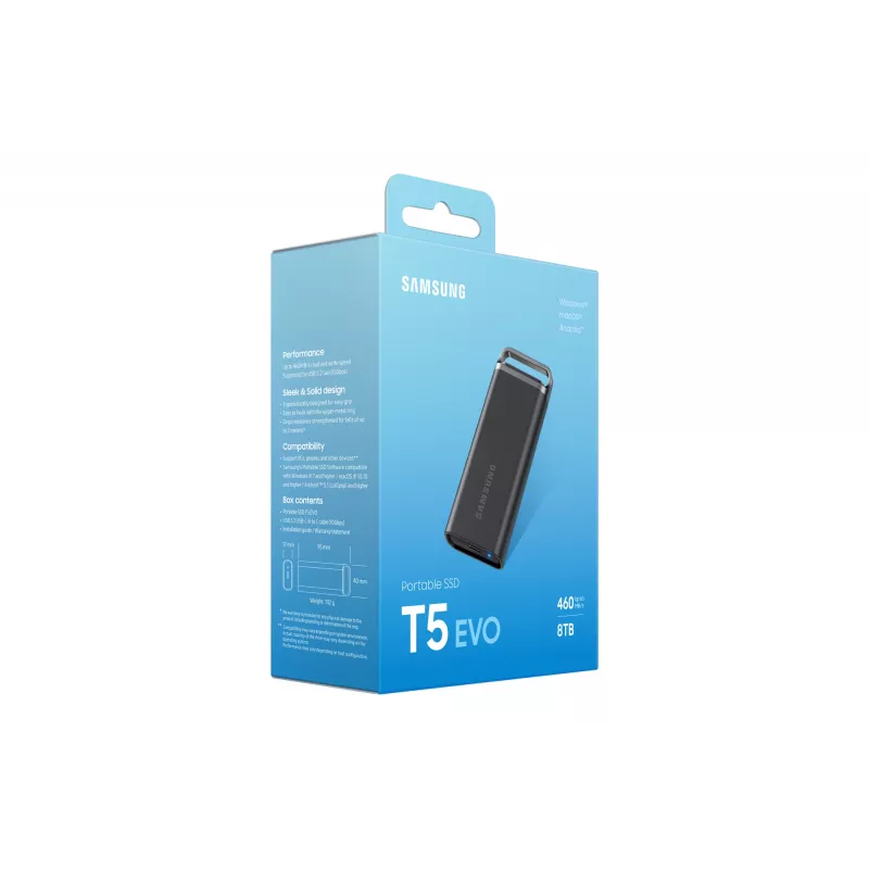 Samsung MU-PH8T0S 8 TB 3.2 Gen 1 (3.1 Gen 1) zwart