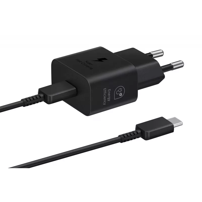 Oplader Samsung EP-T2510 25W USB-C indoor snelladen, zwart, 1 m kabel
