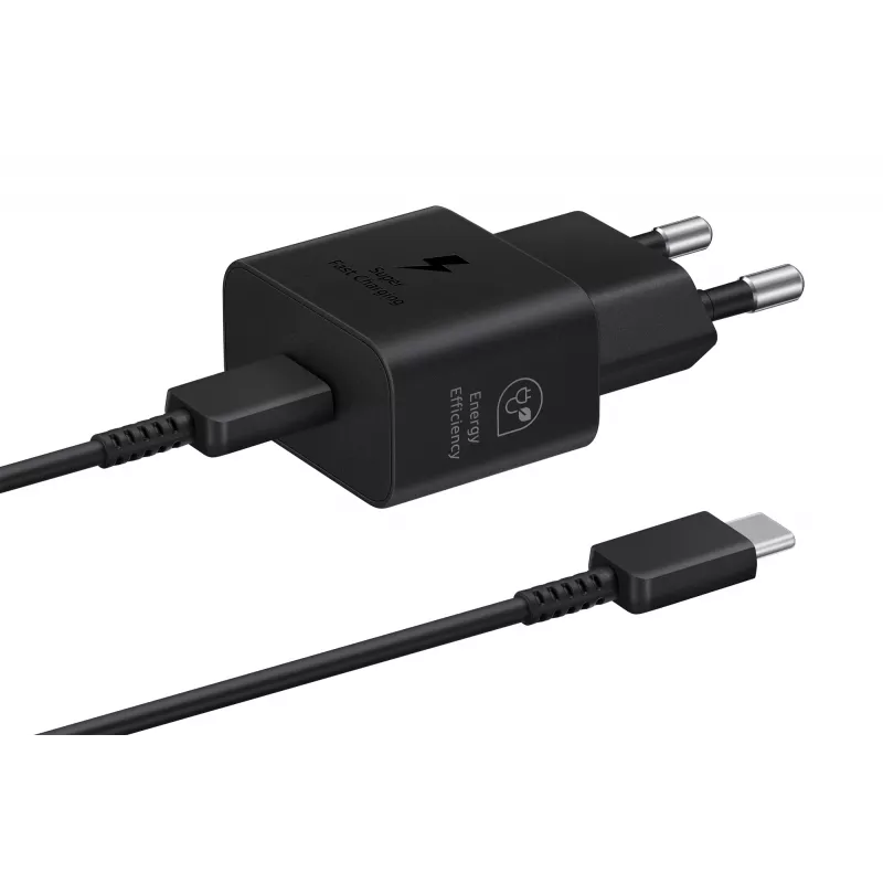 Oplader Samsung EP-T2510 25W USB-C indoor snelladen, zwart, 1 m kabel