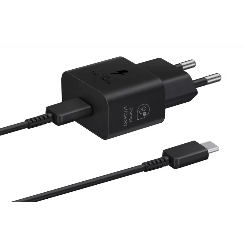 Oplader Samsung EP-T2510 25W USB-C indoor snelladen, zwart, 1 m kabel