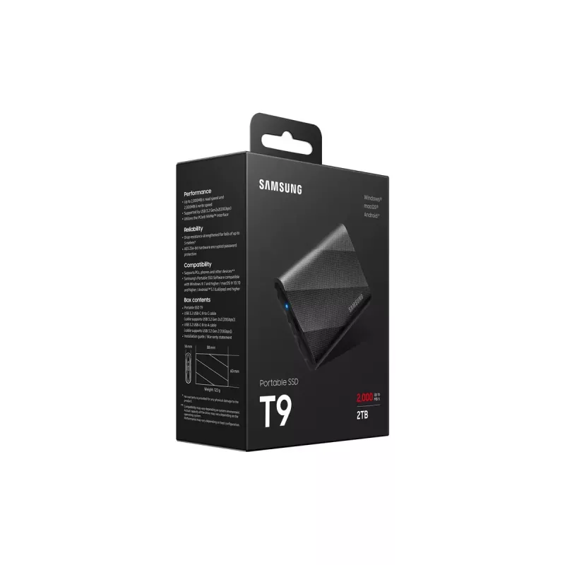 Samsung MU-PG2T0B 2 TB USB Type-C USB 3.2 Gen 2x2 zwart