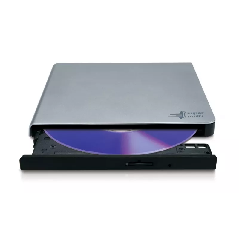 Hitachi-LG GP57ES40 slanke draagbare dvd-brander, USB 2.0, zilver