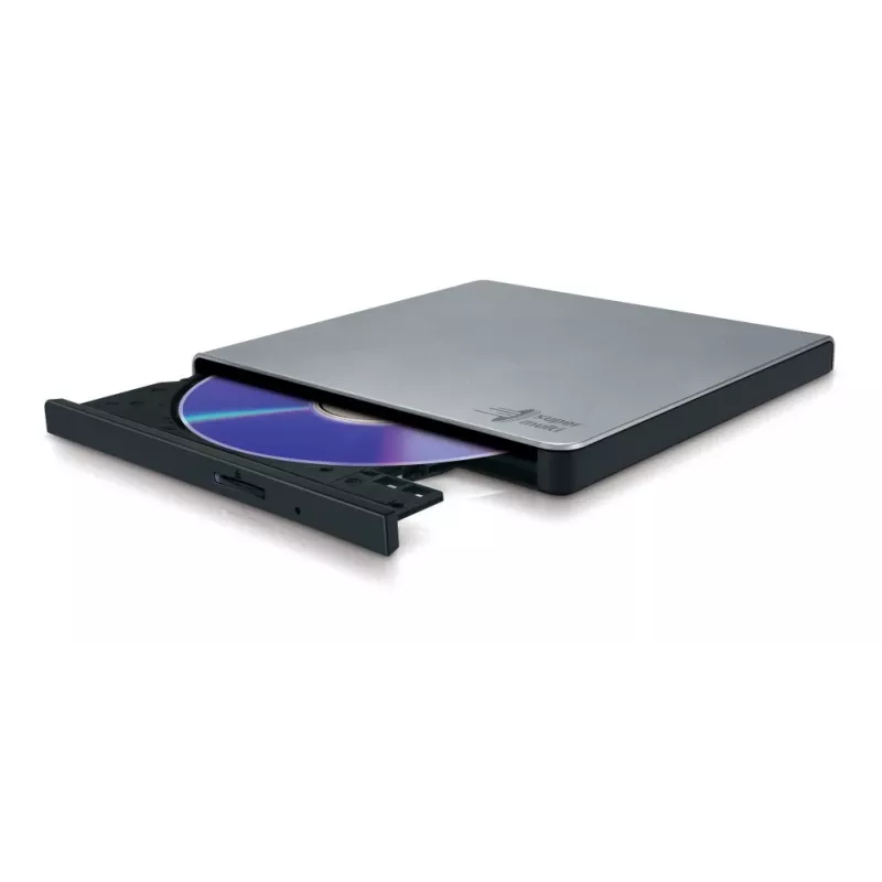Hitachi-LG GP57ES40 slanke draagbare dvd-brander, USB 2.0, zilver