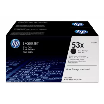 HP 53X 2-pack High Yield zwart originele LaserJet-tonercartridges