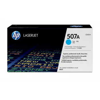 HP 507A cyaan originele LaserJet-tonercartridge, 6000 pagina's, cyaan, 1 st.