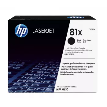 HP 81X high yield zwart originele LaserJet-tonercartridge, 25000 pagina's, zwart, 1 stuk