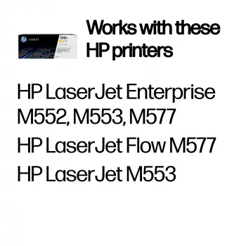 HP 508X High Yield gele originele LaserJet-tonercartridge, 9500 pagina's, geel, 1 stuk