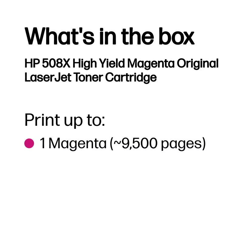 HP 508X High Yield magenta originele LaserJet-tonercartridge