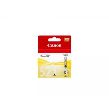 Canon CLI-521Y gele inktcartridge, geel, pigmentinkt, 1 stuk, enkele verpakking
