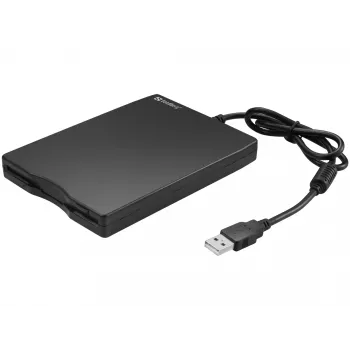 Sandberg USB-diskettestation, externe diskettestation, USB 2.0, 360 tpm, 102 mm, 140 mm, 17 mm