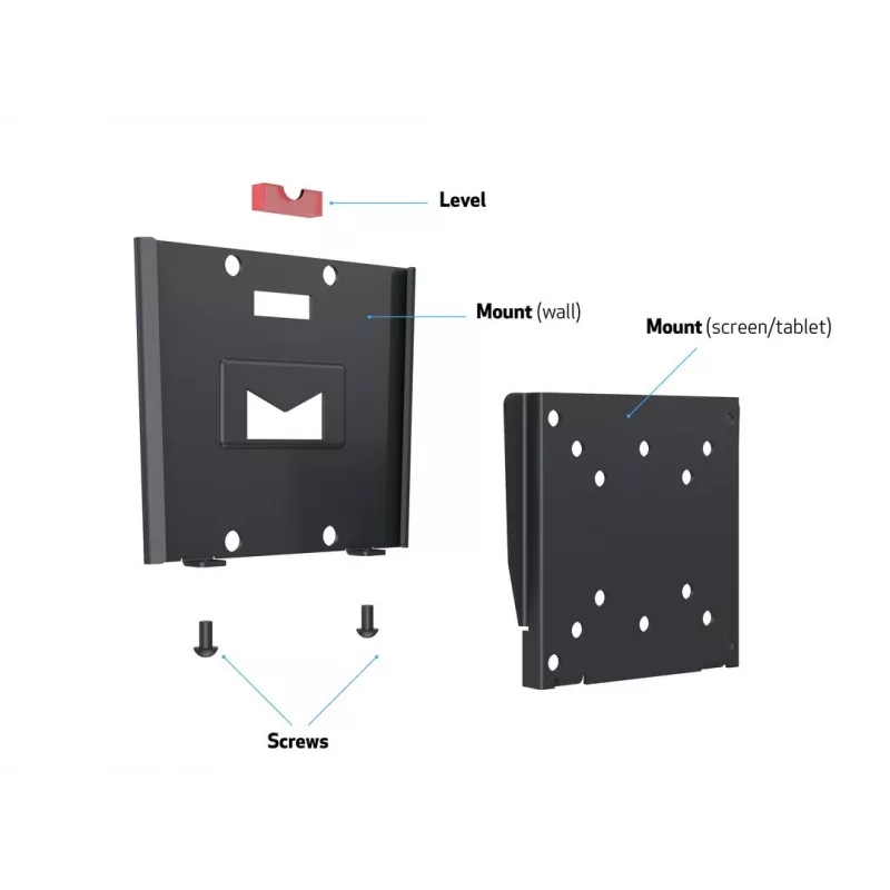 Wallmount Multibrackets M VESA I zwart 50x50 75x75 100x100