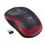 Muis Logitech M185 draadloos rood