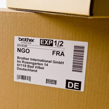 Verzendlabels Brother DK11202 zwart op wit 62 mm